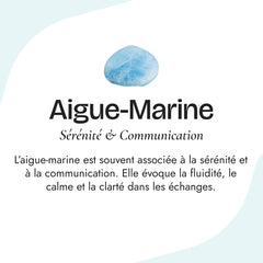 Pierre naturelle du Ensemble "Océan de Douceur" en Turquoise, Howlite & Aigue-Marine