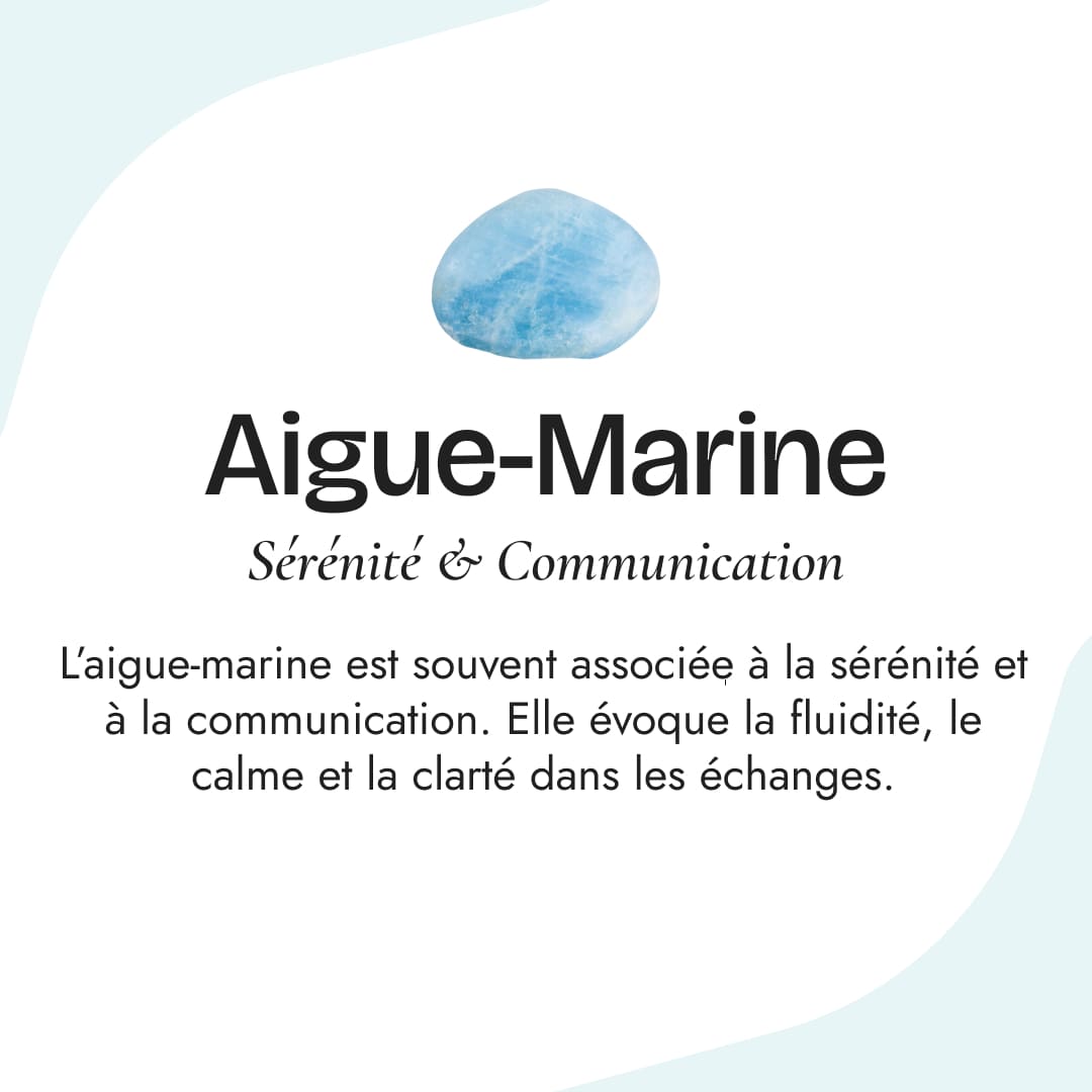 Pierre naturelle du Ensemble "Océan de Douceur" en Turquoise, Howlite & Aigue-Marine
