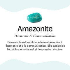 Pierre naturelle du Bracelet Wrap "Douceur d'Amazonite"
