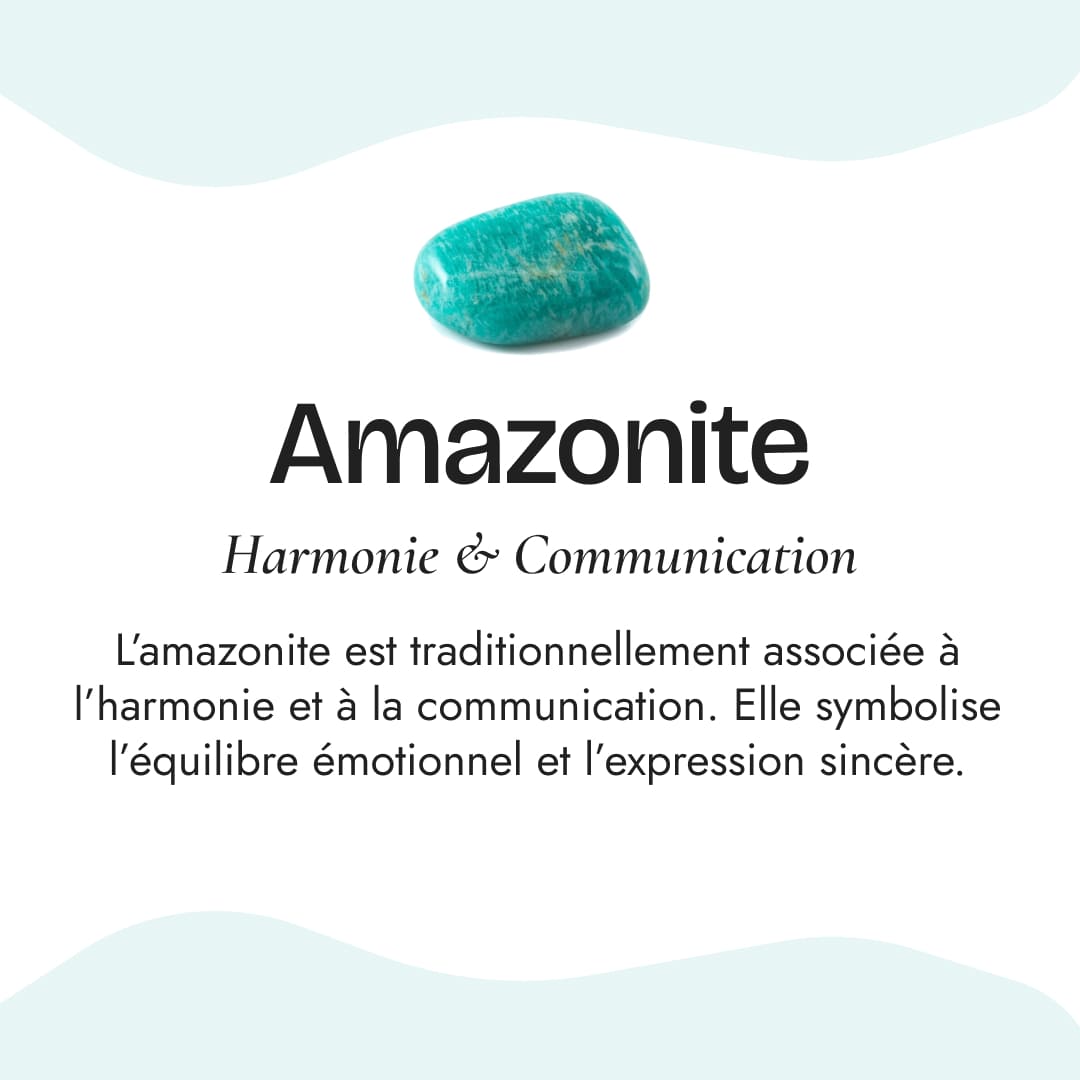 Pierre naturelle du Bracelet "Océan" en Amazonite, Lapis Lazuli, Aigue-Marine & Apatite