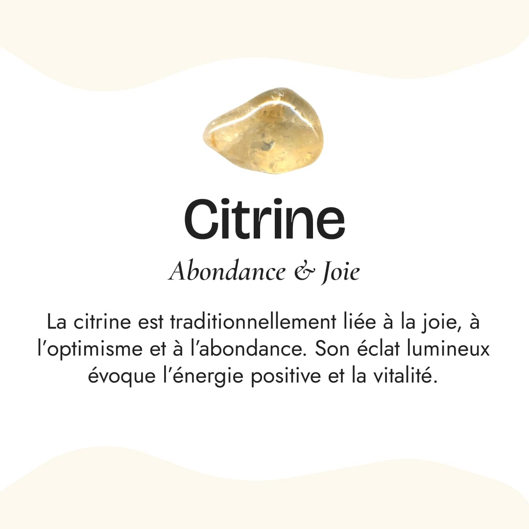 Pierre naturelle du Bracelet "Symboles de Chance" en Jade, Citrine & Hématite