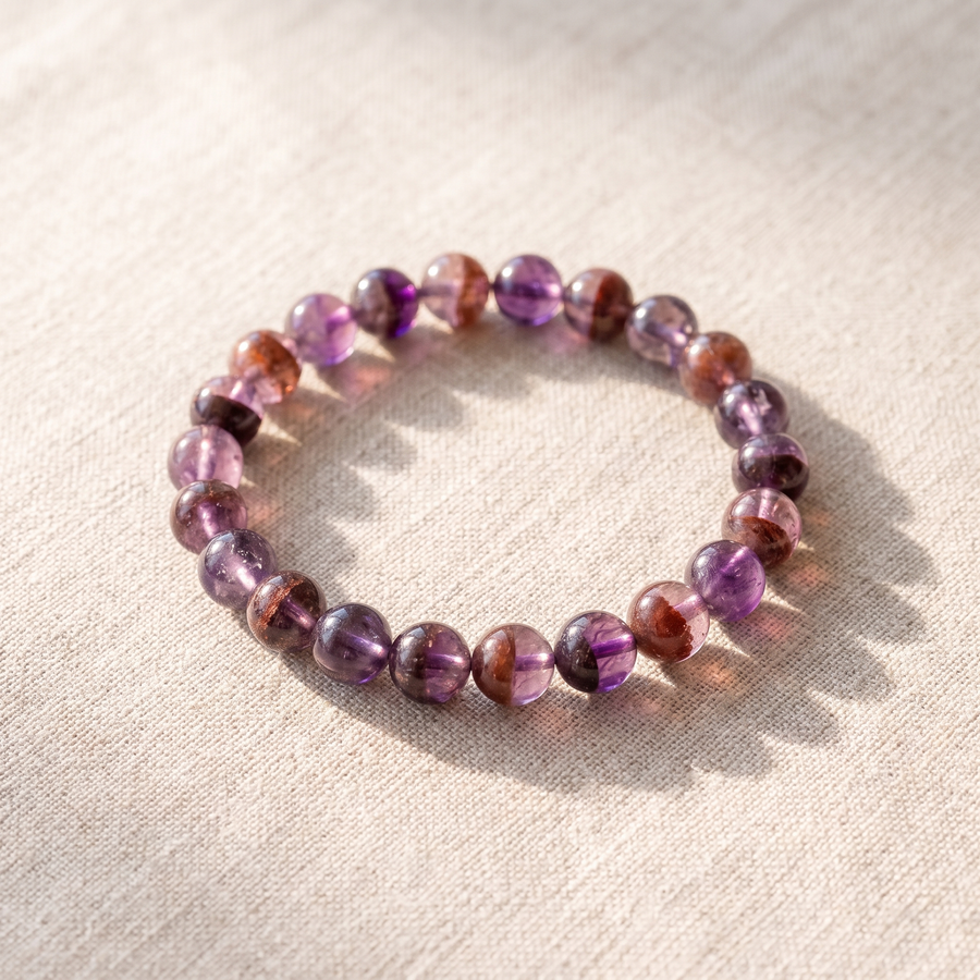 Bracelet "Âme de Lumière" en Auralite 23, bracelet en pierres naturelles