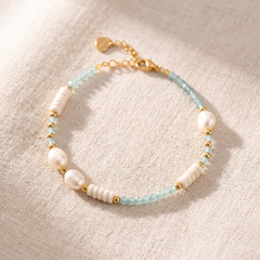 Bracelet "Océan Paisible" & Perles d’Eau Douce, bracelet en pierres naturelles