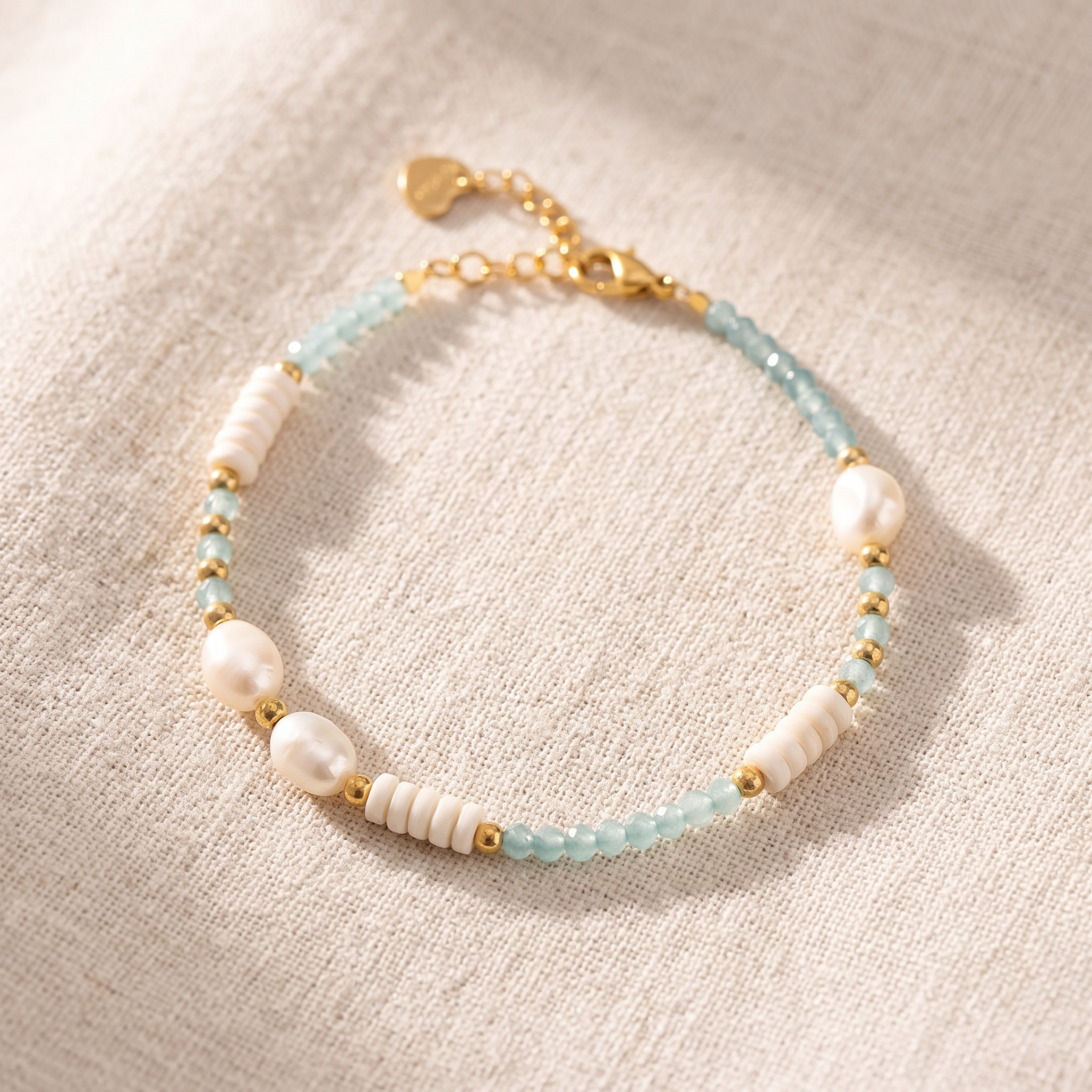 Bracelet "Océan Paisible" & Perles d’Eau Douce, bracelet en pierres naturelles