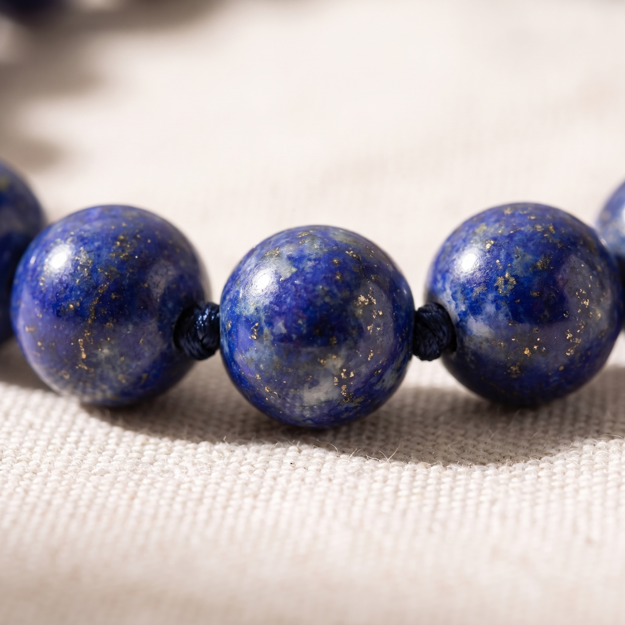 Détail des pierres du Bracelet "Expression" en Lapis Lazuli