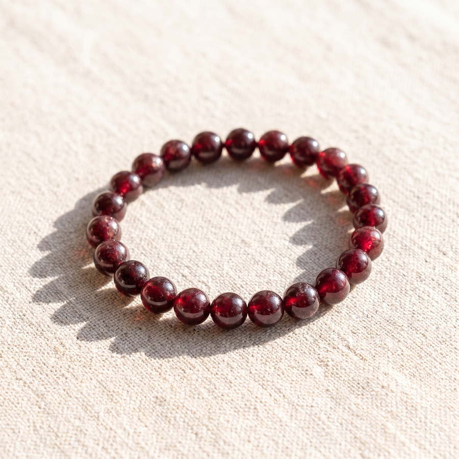 Bracelet "Force de Vie" en Grenat Almandin, bracelet en pierres naturelles