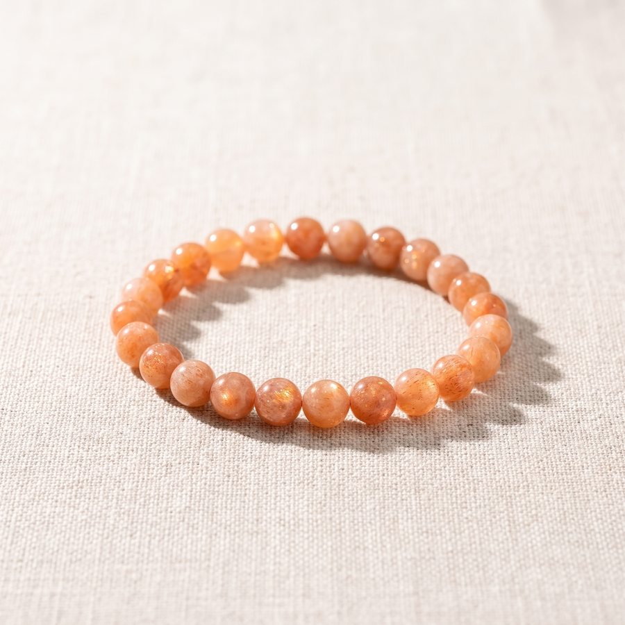 Bracelet "Joie de l'être" en Pierre de Soleil, bracelet en pierres naturelles