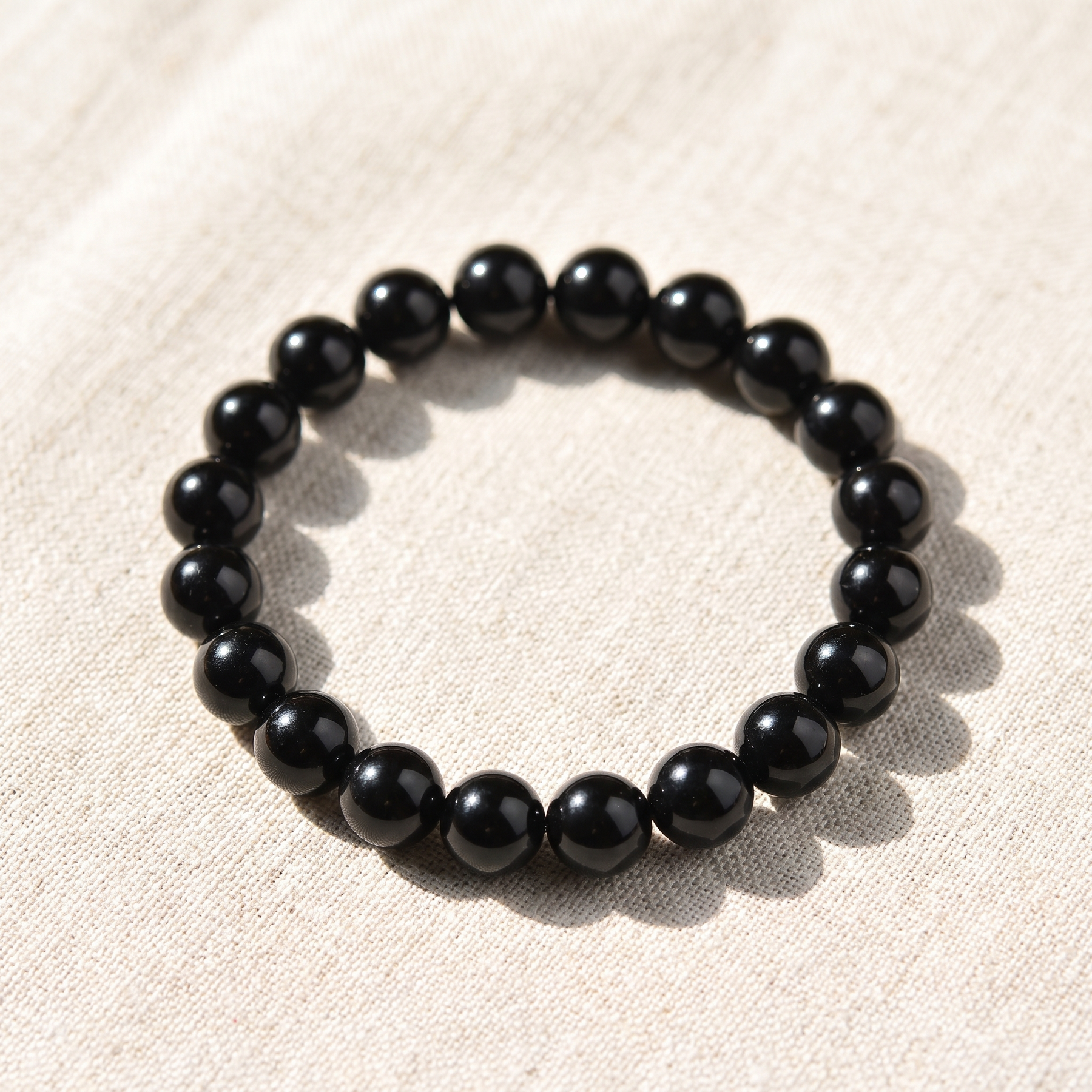 Bracelet "Rempart" en Tourmaline Noire, bracelet en pierres naturelles