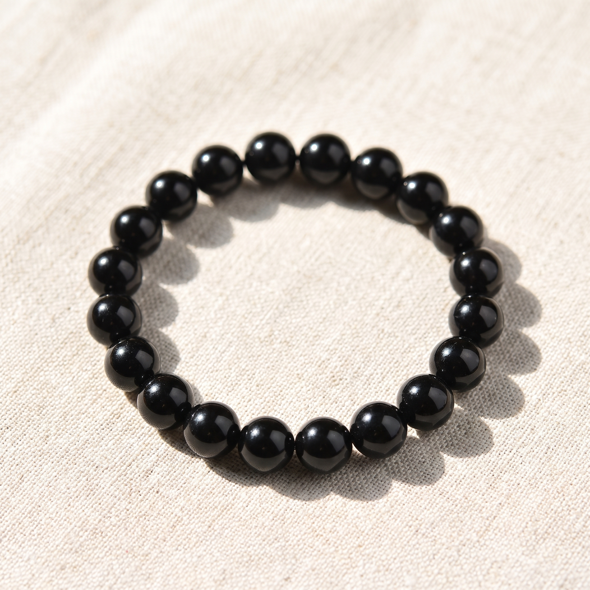 Bracelet "Rempart" en Tourmaline Noire, bracelet en pierres naturelles