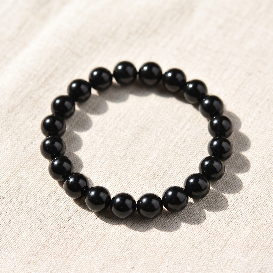 Bracelet "Rempart" en Tourmaline Noire, bracelet en pierres naturelles