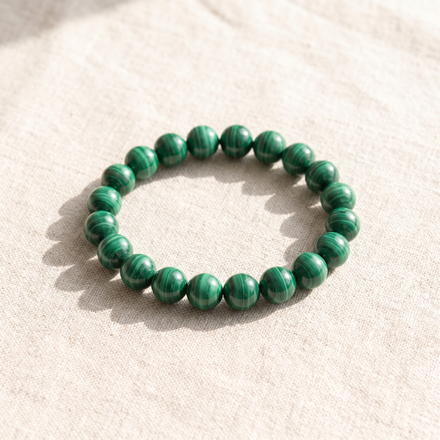 Bracelet "Renouveau" en Malachite, bracelet en pierres naturelles