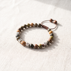 Bracelet "Stabilité Intérieure" en Jaspe, bracelet en pierres naturelles