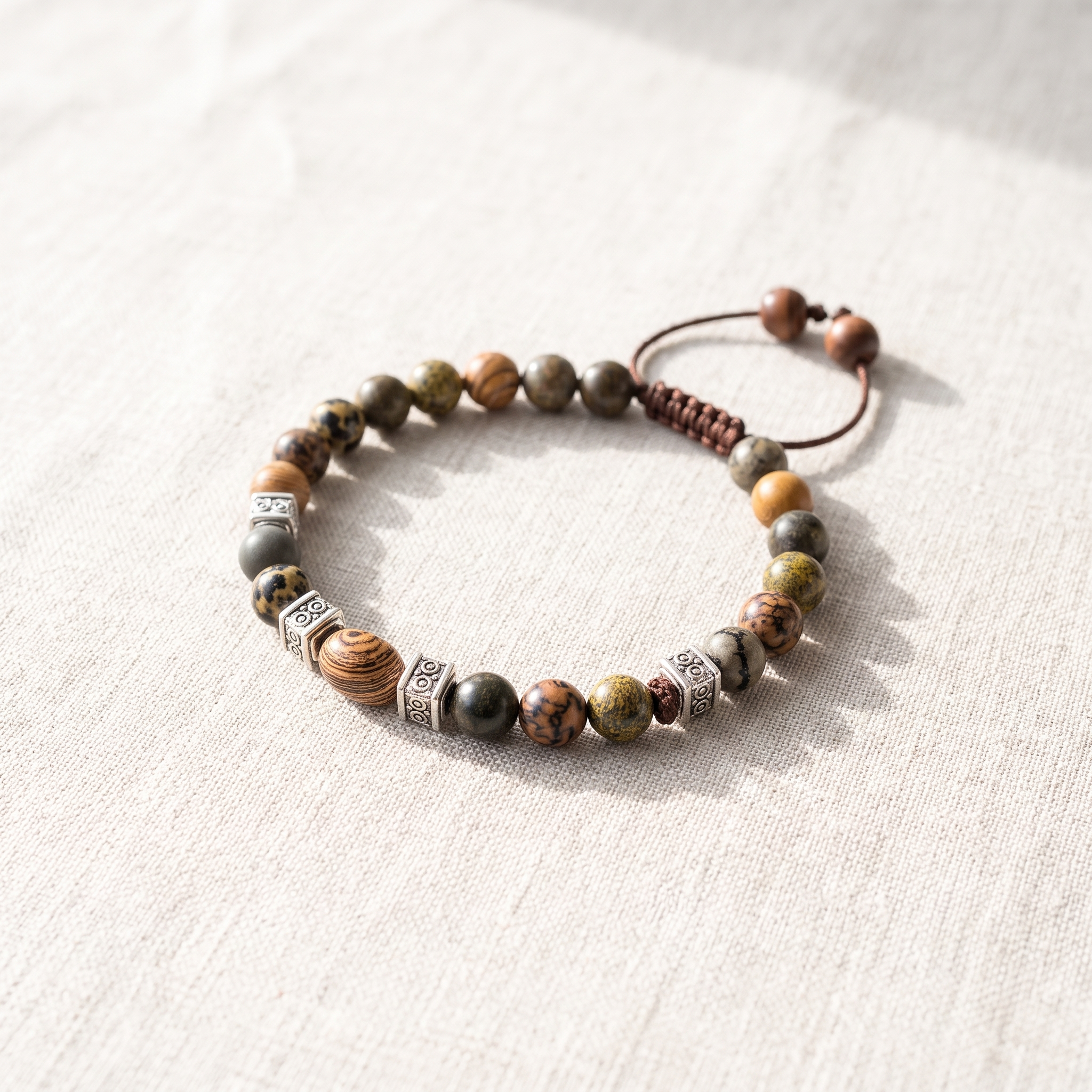 Bracelet "Stabilité Intérieure" en Jaspe, bracelet en pierres naturelles