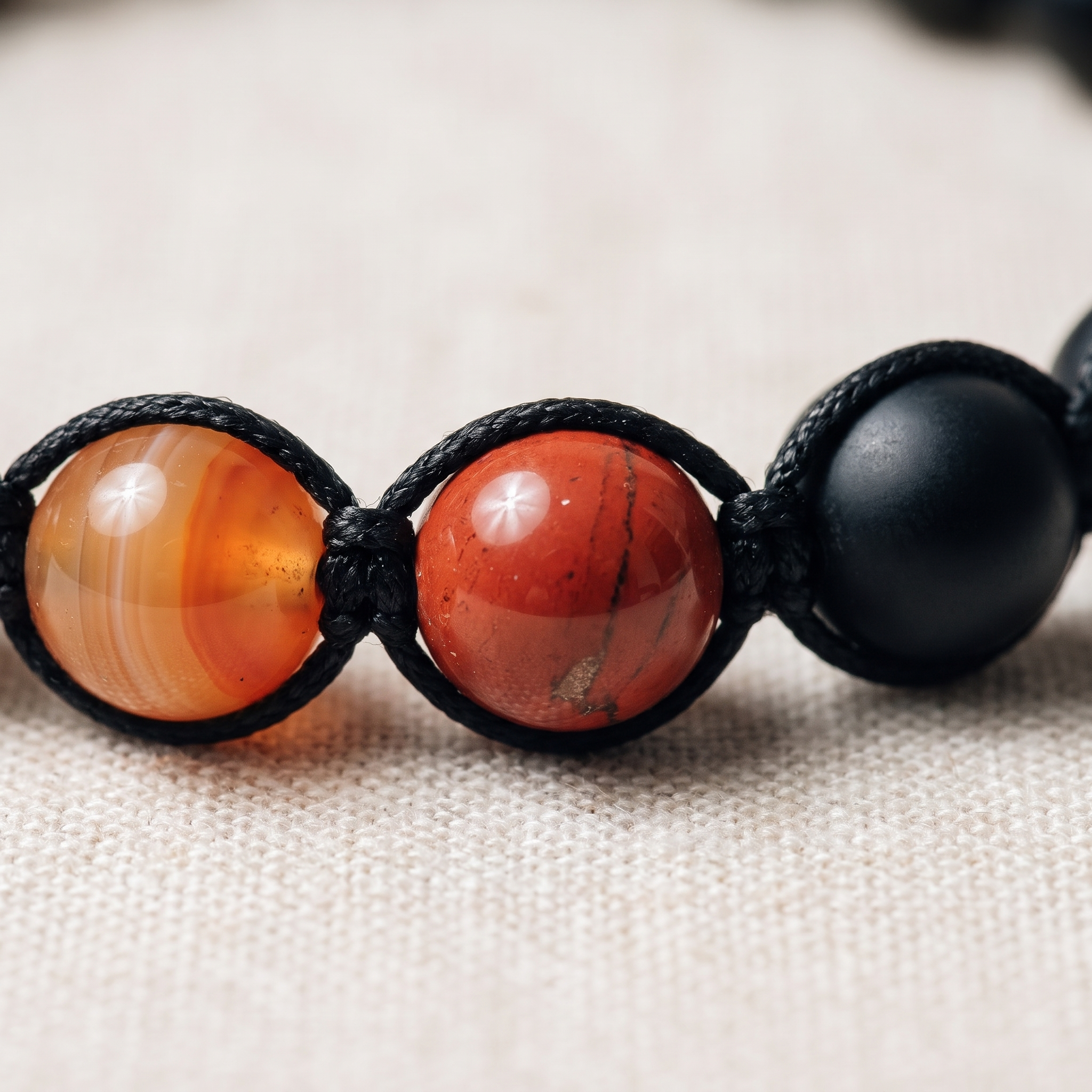 Détail des pierres du Bracelet Fin "Chakras"