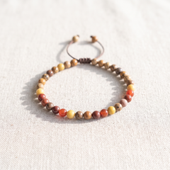 Bracelet Fin en Perles de Pierre de 4mm, bracelet en pierres naturelles