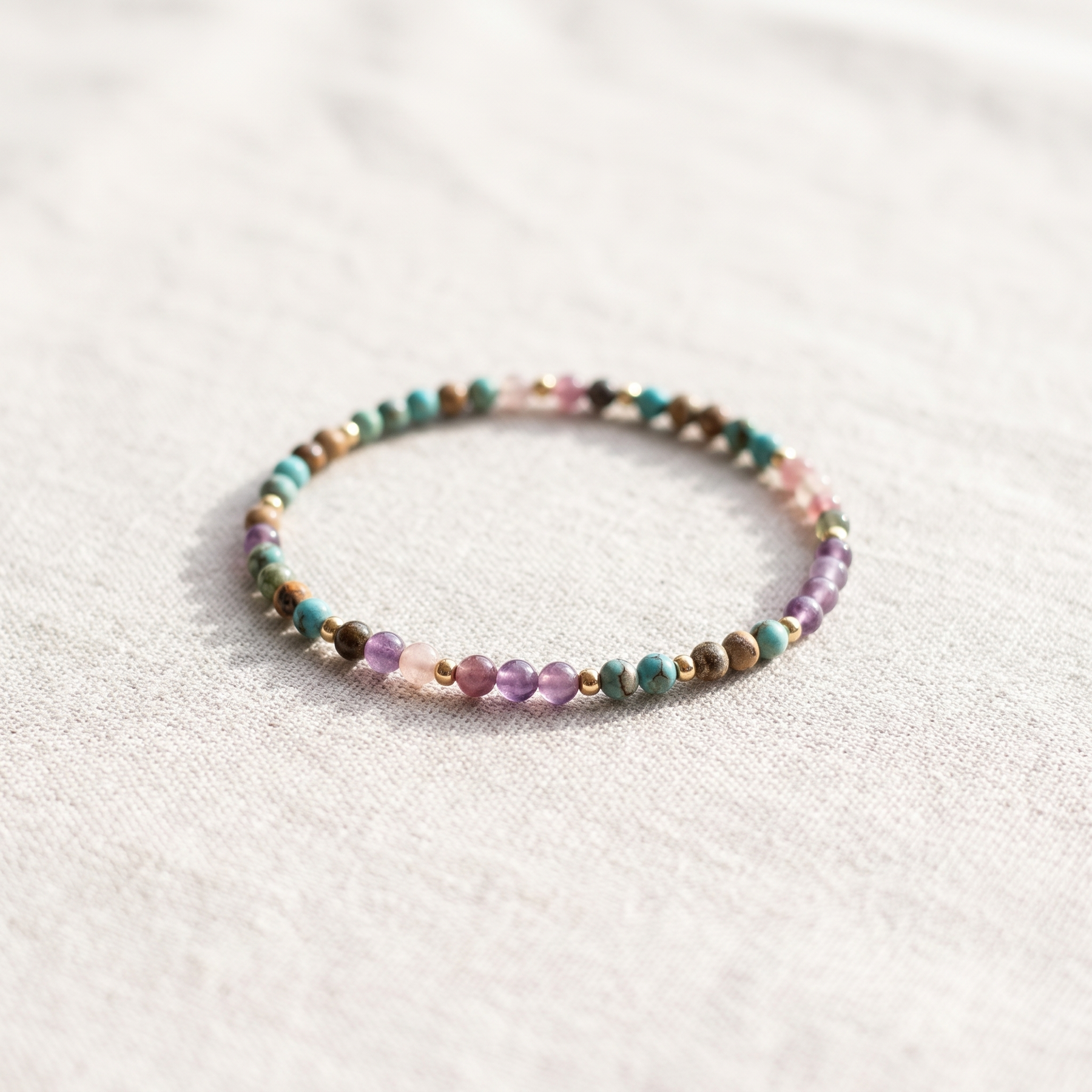 Bracelet Raffiné en Pierres Naturelles Fines, bracelet en pierres naturelles