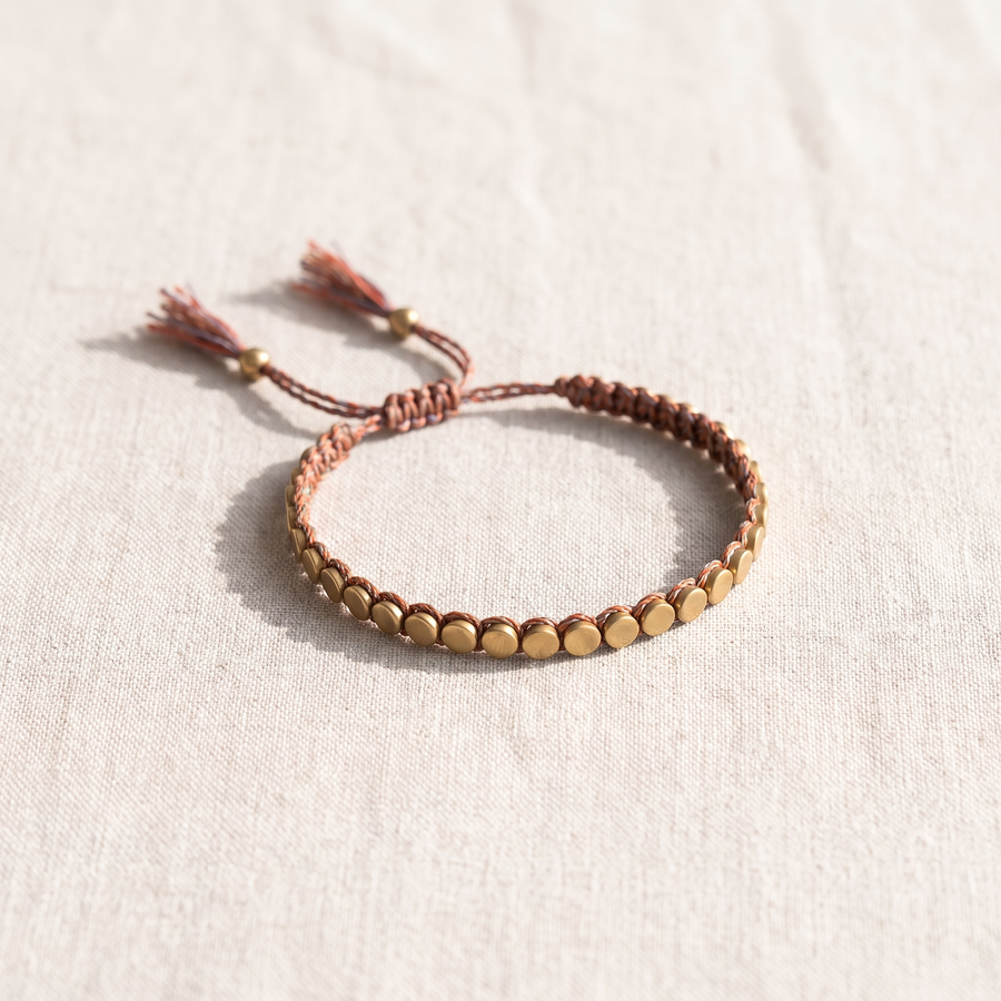 Bracelet Tibétain Porte-Bonheur, bracelet en pierres naturelles