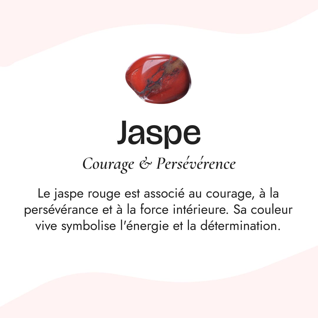 Pierre naturelle du Bracelet "Ancrage & Protection" en Tourmaline, Jaspe Rouge, Hématite & Oeil de Tigre