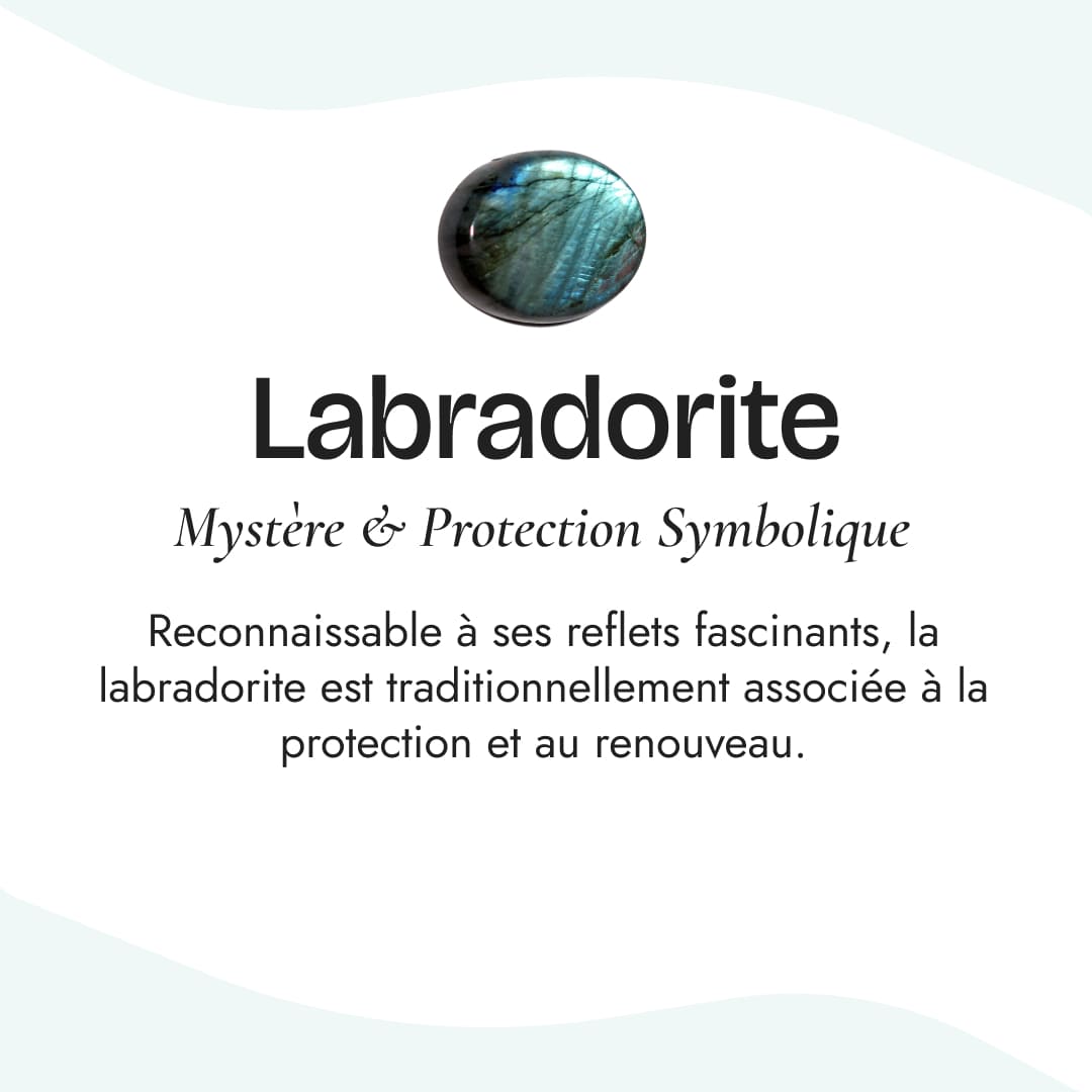 Pierre naturelle du Bracelet "Douceur Féminine" en Labradorite, Pierre de Lune & Kunzite
