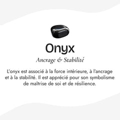 Pierre naturelle du Bracelet Wrap "Symbole de Maîtrise" en Onyx