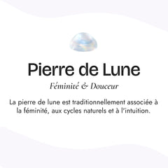 Pierre naturelle du Bracelet "Sensibilité Féminine" en Pierre de Lune