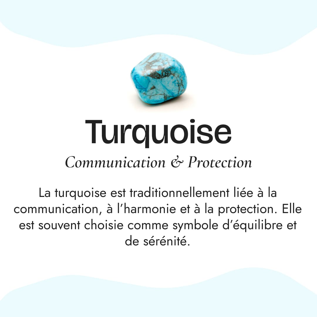 Pierre naturelle du Ensemble "Océan de Douceur" en Turquoise, Howlite & Aigue-Marine
